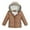 ZD Khaki, variant on Boys Winter Coat Kids Zipper Windproof Stripe Coats Baby Girls Winter Hooded Coats Boys' Outerwear Jackets Black 18 Months-24 Months