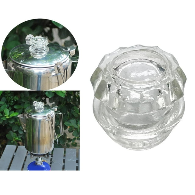 Perilla de tapa de repuesto perfecl de vidrio transparente 11 accesorios de cafetera de acero inoxidable