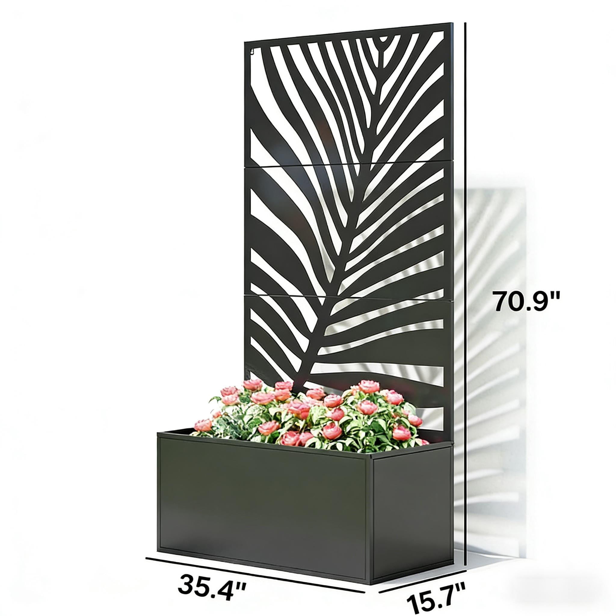 Outdoor Raised Garden Bed Metal Planter Box