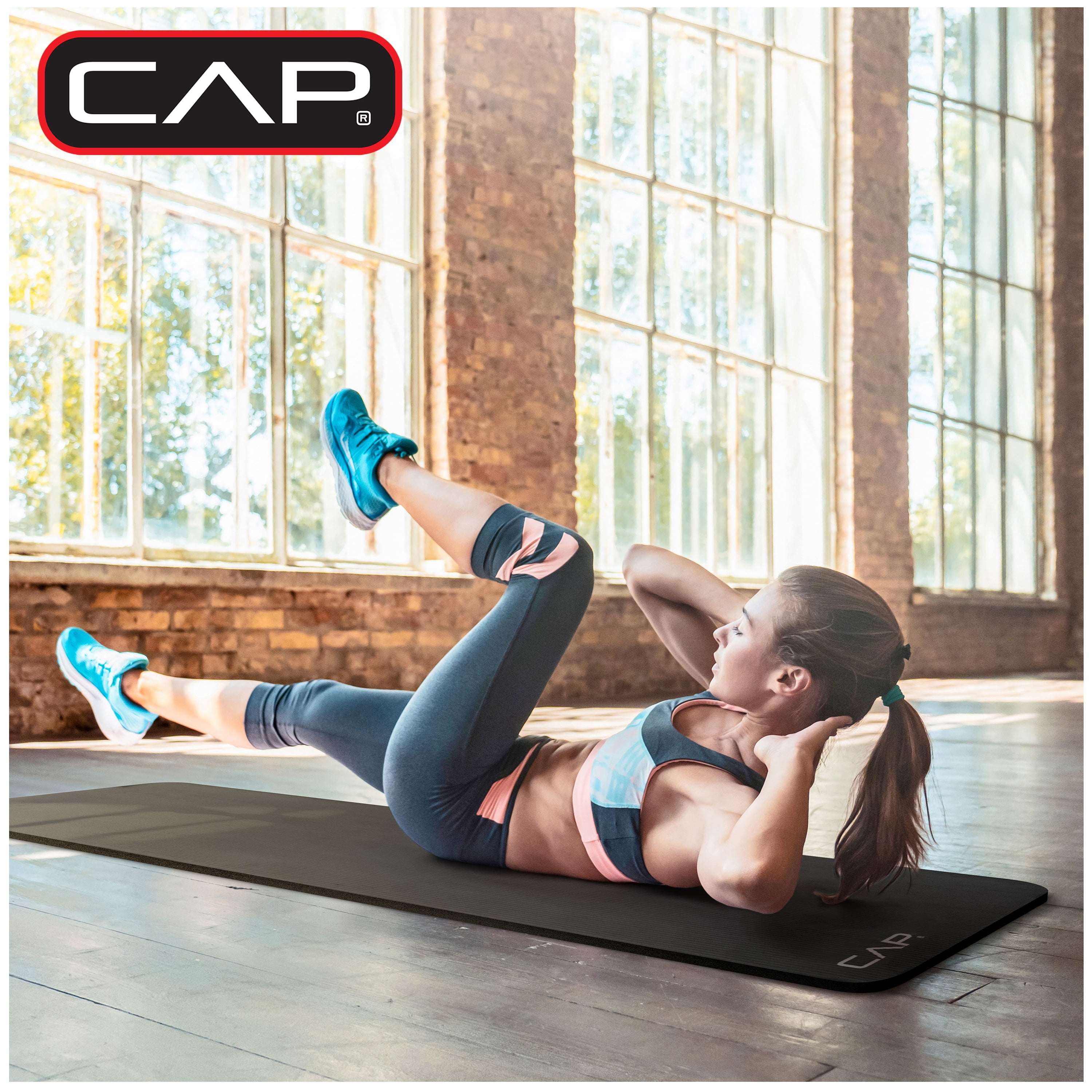 CAP High Density NBR Foam 1-inch Thick Exercise Yoga Mat with