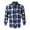 Blue, variant on Shirts for Men Fall Leisure Business Plaid Brushed Shirt Jacket with Pocket Button Down Long Sleeve Men Shirts Blue L