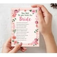 thumbnail image 2 of Inkdotpot 50-PackFloralWho Know The Bride Best How Well Do You Know The Bride Bridal Shower Bachelorette PartyGameActivityCards, 2 of 2