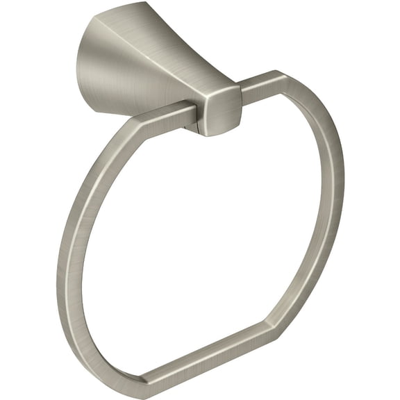 Moen Towel Ring Lindor - Spot Resist Brushed Nickel Bathroom Towel Hook - Silver