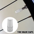 thumbnail image 2 of 4pcs Aluminum Alloy Valve Cap French Type Valve Tire Dust Covers for Bicycle Mountain Bike Road Bike Silver Tone, 2 of 6
