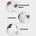 thumbnail image 5 of MASKERT Men's Golf Pants-30"Lightweight Stretch Work Dress Office Travel Slacks Business Casual Trousers White, 5 of 9