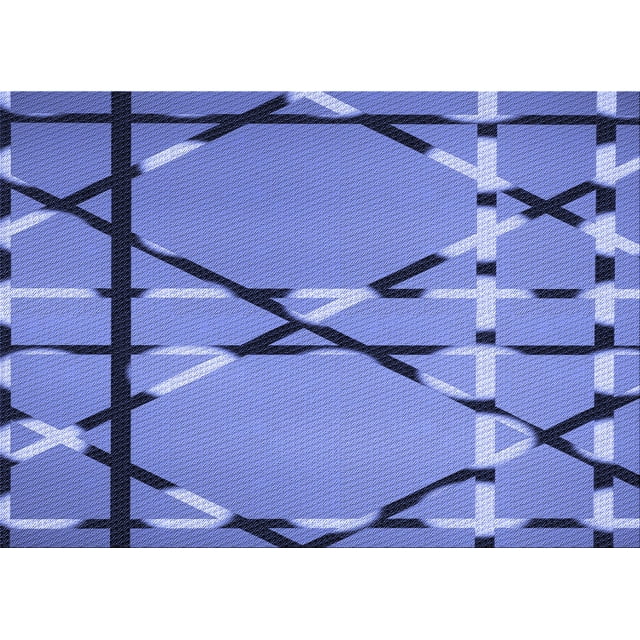 Ahgly Company Tapis d'Intérieur Lavables en Machine, Rectangle de Transition Bleu Ciel, 2' x 3'