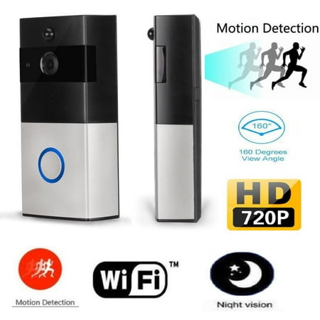 2.4G WiFi Wireless Video Camera Door Bell Phone Doorbell Intercom APP Remote Control PIR Motion Detection IR Night Vision for IOS and (Best Ir App Android)