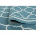 thumbnail image 3 of 3x8 Water Resistant, Indoor Outdoor Runner Rugs for Patios, Hallway, Entryway, Deck, Porch, Balcony or Kitchen | Outside Area Rug for Patio | Aqua, Moroccan Tile | Size: 2'7'' x 7'3'', 3 of 7
