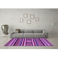thumbnail image 3 of Ahgly Company Indoor Square Oriental Purple Modern Area Rugs, 8' Square, 3 of 4