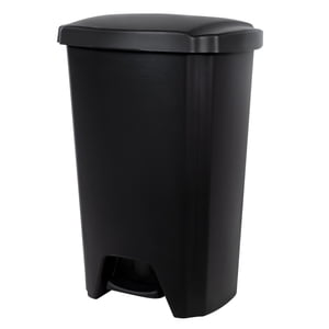 Hefty 12.1-Gallon Kitchen Step Trash Can, Black