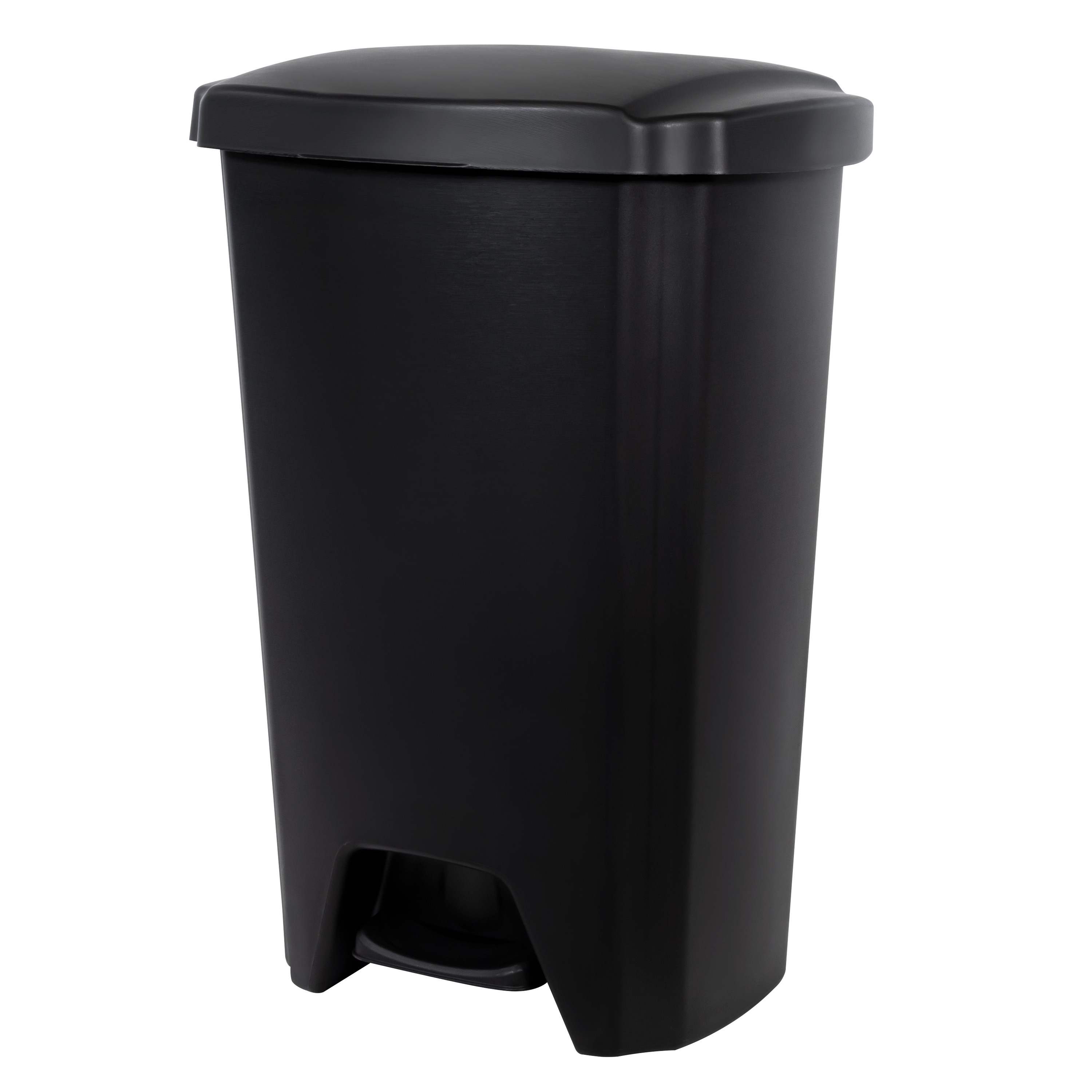Hefty 12.1-Gallon Kitchen Step Trash Can, Black photo 1