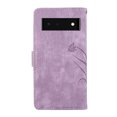 thumbnail image 6 of Nalacover Slim Wallet Case for Google Pixel 6, for Women Men, Embossed Pattern PU Leather Shockproof Magnetic Clasp Credit Card Slots Flip Kickstand Phone Case+Wrist Strap,Purple, 6 of 7