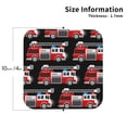 thumbnail image 2 of Vsdgher Fire and Rescue Truck Print Leather Coasters for Drinks, Durable Drink Coasters 4 Set for Tabletop Protection, Luxurious Home Décor and Housewarming Gift-Square, 2 of 6