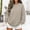 Khaki, variant on BaoFuBaoMei Crew Neck Sweatshirt Women Plus Size Long Sleeve Ribbed Trim Pullover Tops Solid Drop Shoulder Fall Winter Outfit