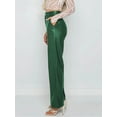 thumbnail image 4 of Womens Leather Pants - High Waist Faux Leather Straight Leg Bell Bottom Flare Pants Green XXL, 4 of 8