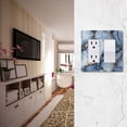 thumbnail image 5 of Yayeee Rocker Switch Wall Plate 3-Gang 6.5"x4.6" Home Decorative Outlet Cover, Abstract Marble Pattern, 5 of 6