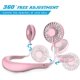 thumbnail image 4 of Ventilador portátil, mini ventilador USB, ventilador de cuello recargable (rosa), 4 of 5