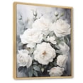 thumbnail image 2 of Designart "Pristine White Rose Devotion" Roses Floater Framed Wall Art Prints, 2 of 5