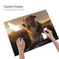 thumbnail image 2 of Dog Laying Field Sunset 1000-Piece Wooden Jigsaw Puzzle for Adults, Fun & Challenging Family Game, Stylish Wall Decor & Holiday Gift, 2 of 7