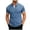 Blue, variant on Mens Henley Short Sleeve T-Shirts Casual Band Collar V Neckr Regular Fit Muscle Shirt Summer Fashion Contrast Trim Lightweight Breathable Workout Athletic Tops for Outdoor Sports
