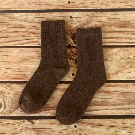 

Zzwxwb Socks For Women&Men Winter Men Plush Thick Terry Thermal Socks Middle Tube Cashmere Wool Socks Coffee