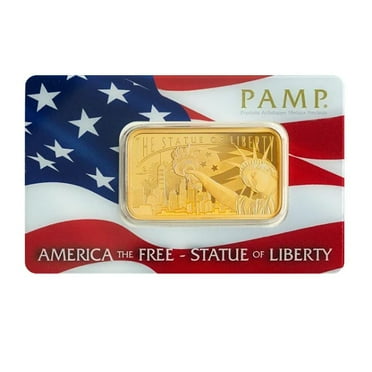 1 oz PAMP Suisse Statue of Liberty Gold Bar (in Assay)