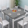 thumbnail image 3 of Black White Small Checkered Pattern Square Fitted Tablecloth with Elastic Edge,Square Table Cover,Washable Elastic Table Cover for Home Kitchen Party Decor 36"x36", 3 of 6
