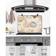 thumbnail image 4 of Large Induction Cooktop Protector Mat Boho Coffee Stove Top Covers for Electric Stove, Bohemia Farmhouses Beans Leaves Plants Decorative Stove Burner Cover Mats, Glass Top Stove Cover, 4 of 7