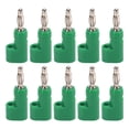thumbnail image 4 of Stackable Connector, 4mm Rustproof Banana Plug Abrasion Resistant Sturdy Stable 10pcs High Accuracy  For Security Accessories Green, 4 of 8