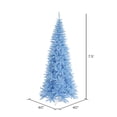 thumbnail image 2 of Vickerman 7.5' Sky Blue Fir Slim Artificial Christmas Tree, Blue  Dura-lit LED Lights, 2 of 3