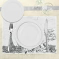 thumbnail image 3 of Ambesonne Antique Place Mats Set of 4, France, Standard Size, Black White, 3 of 6