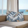 thumbnail image 4 of Outdoor Pillow Cover Feathers Modern Art Set of 2 Waterproof Throw Pillowcases White Blue Decorative Patio Furniture Pillows for Couch Garden Indoor & Outdoor Use, 4 of 9