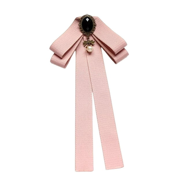 Broche de pajarita Yinane rosa