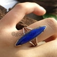 thumbnail image 3 of Lapis Lazuli Ring: Sterling Silver Statement Ring, Handmade Jewelry, 3 of 8