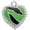 Lime Green, variant on Delight Jewelry Silver-tone Enamel Zebra Print Heart - Large Goldtone Crystal Initial - A - Charm Necklace, 17.5" 2"