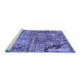 thumbnail image 2 of Ahgly Company Machine Washable Indoor Rectangle Patchwork Blue Transitional Area Rugs, 2' x 3', 2 of 4