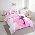 thumbnail image 4 of Feelyou Teens Skating Athlete Twin Bedding Sets 7-Piece, Pink Art Watercolor Bedding Comforter Set, Eat Sleep Ice Skates Reversible Sheet Sets, Ultra Soft Bedroom Decor, 4 of 9