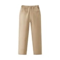 thumbnail image 5 of OGLCCG School Uniform Pants for Boys Fleece Lined Winter Warm Dress Pants High Rise Straight Leg Flat Trousers with Pockets Size 3, 5 of 8