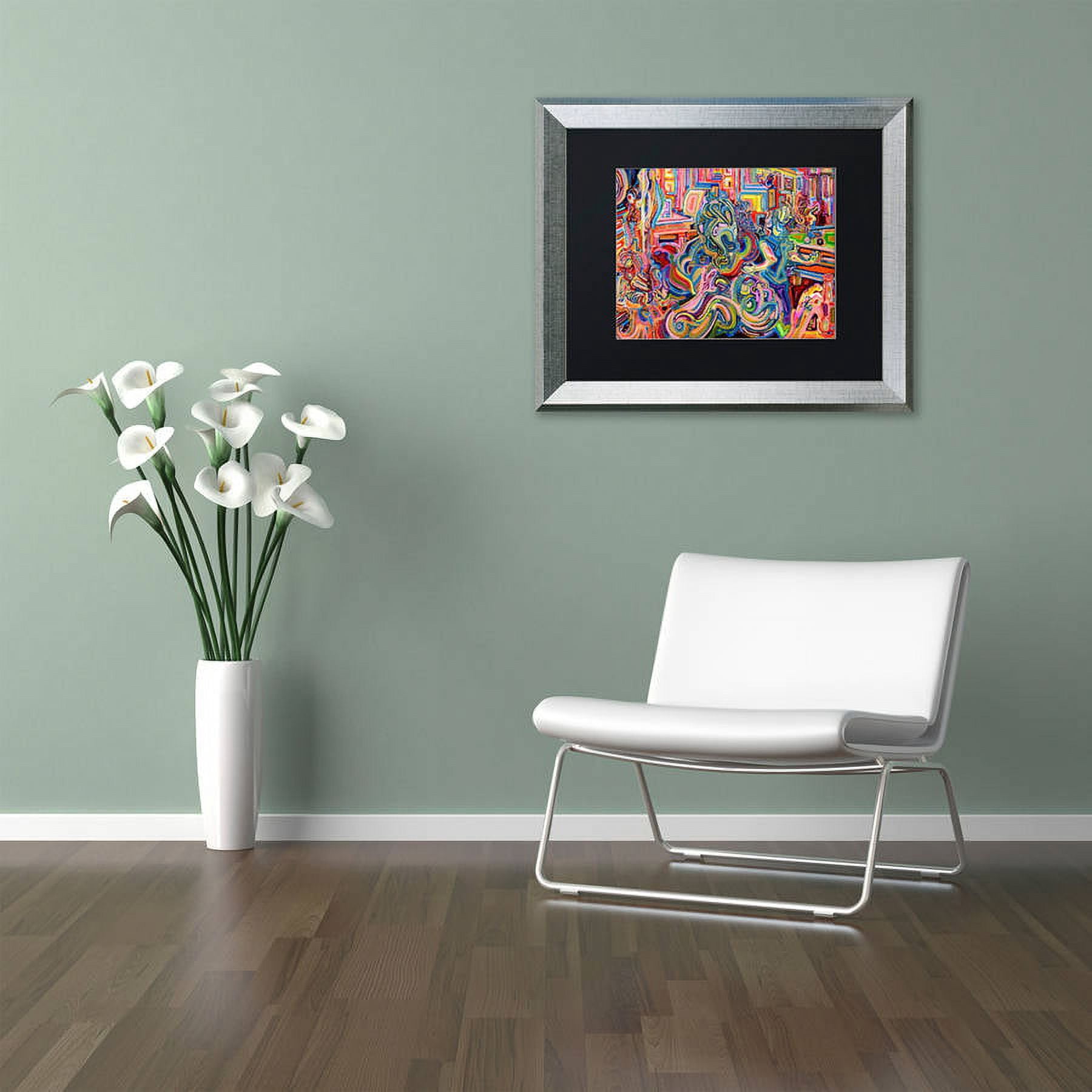 Trademark Fine Art "Modern Diplomacy" Canvas Art by Josh Byer, Black Matte, Silver Frame