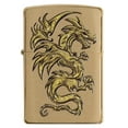 thumbnail image 2 of Zippo Dragon Design Brushed Brass Pocket Lighter, 2 of 7