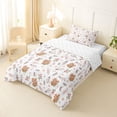 thumbnail image 2 of Erosebridal Cute Orange Blossoms Full Size Comforter Sets for Girls, Chic Floral Flower Bedding Sets, Reversible 3-Piece, 1 Comforter and 2 Pillowcases, 2 of 6