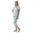 thumbnail image 2 of Casual Nights Women's Short Sleeve Lace Dot Capri Pajama Set, 2 of 4