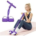 thumbnail image 2 of Koudindg Fitness Resistance Bands-6 Tube, Resistance Bands with Foot Loops, Sit Up Training Band, Fitness Pedal Ankle Puller, Pedal Puller Rope(Purple), 2 of 8