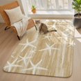 thumbnail image 3 of 5.25'x6.56' Area Rug for Living Room, Light Brown Starfish Coastal Non Slip Soft Rugs for Bedroom Dining Room, Low Pile Rugs Kitchen Floor Mat Throw Carpet Summer Beach Nautical Ocean Vintage, 3 of 9