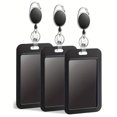 thumbnail image 1 of LCXmlly Card Case Protector 3Pcs Sliding Badge Holders Retractable Reel Carabiner Office School Case, 1 of 9