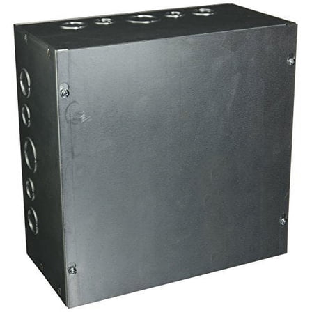 Hoffman ASG12X12X6 Pull Box, Screw Cover with Knockouts, Galvanized, 12" x 12" x 6"