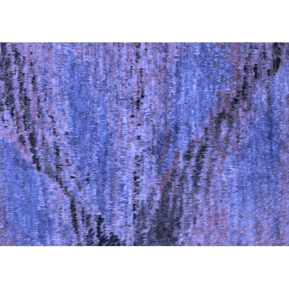 Ahgly Company Indoor Rectangle Abstract Blue Modern Area Rugs, 7' x 9'