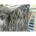 thumbnail image 2 of Plutus Luxury Siberian Faux Husky Handmade Throw Pillow - Gray - White & Black - 20 x 20 in., 2 of 3