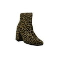 thumbnail image 2 of BAR III Womens Beige Leopard Print Comfort Gatlin Almond Toe Block Heel Zip-Up Booties 7.5 M, 2 of 5