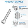 thumbnail image 2 of Uxcell 30-Pack M4 x 22mm Hex Socket Head Cap Screws Bolts, 304 Stainless Steel Machine Bolt Full Thread Precision Fasteners, 2 of 7